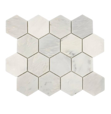 ARABESCATO MARBLE MOSAIC POLISHED HEXAGON 3