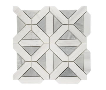 DOLOMITE MARBLE MOSAIC POLISHED CROSS WITH BIANCO CARRARA 
