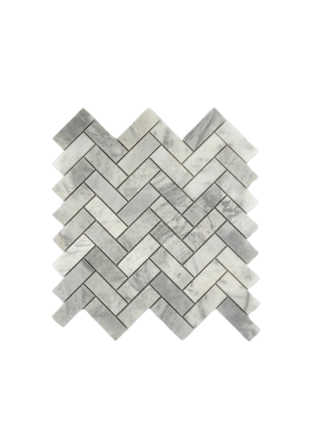 BLUE DE ARGENTINO MARBLE MOSAIC POLISHED HERRINGBONE 1