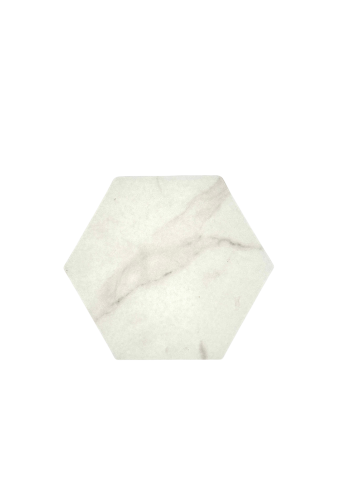 PREMIUM PORCELAIN TILE BIANCO RIVER STATUARY MATT HEXAGON 8.58