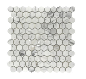 STATUARY MARBLE MOSAIC POLISHED HEXAGON 1
