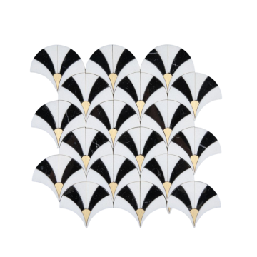 FAN - I THASSOS, BLACK JADE & BRASS