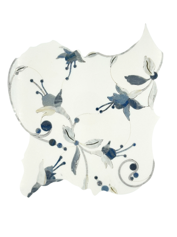 FUSCHIA WATER JET -THASSOS-BIANCO CARRARA-AZUL MACUBA-CALACATTA BLUETTE