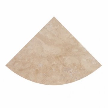 LIGHT TRAVERTINE CORNER SHELF HONED 