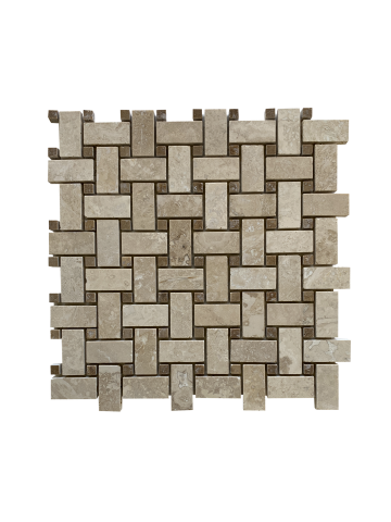 LIGHT TRAVERTINE MOSAIC BW NOCHE DOT 1