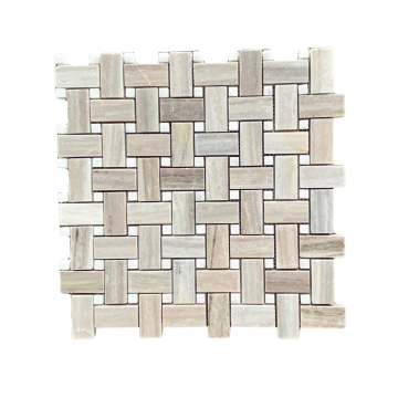 PALISSANDRO MARBLE MOSAIC POLISHED BW WHITE DOTS 1