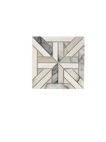 LILAC  MARBLE MOSAIC POLISHED KARO WITH DOLOMITE 